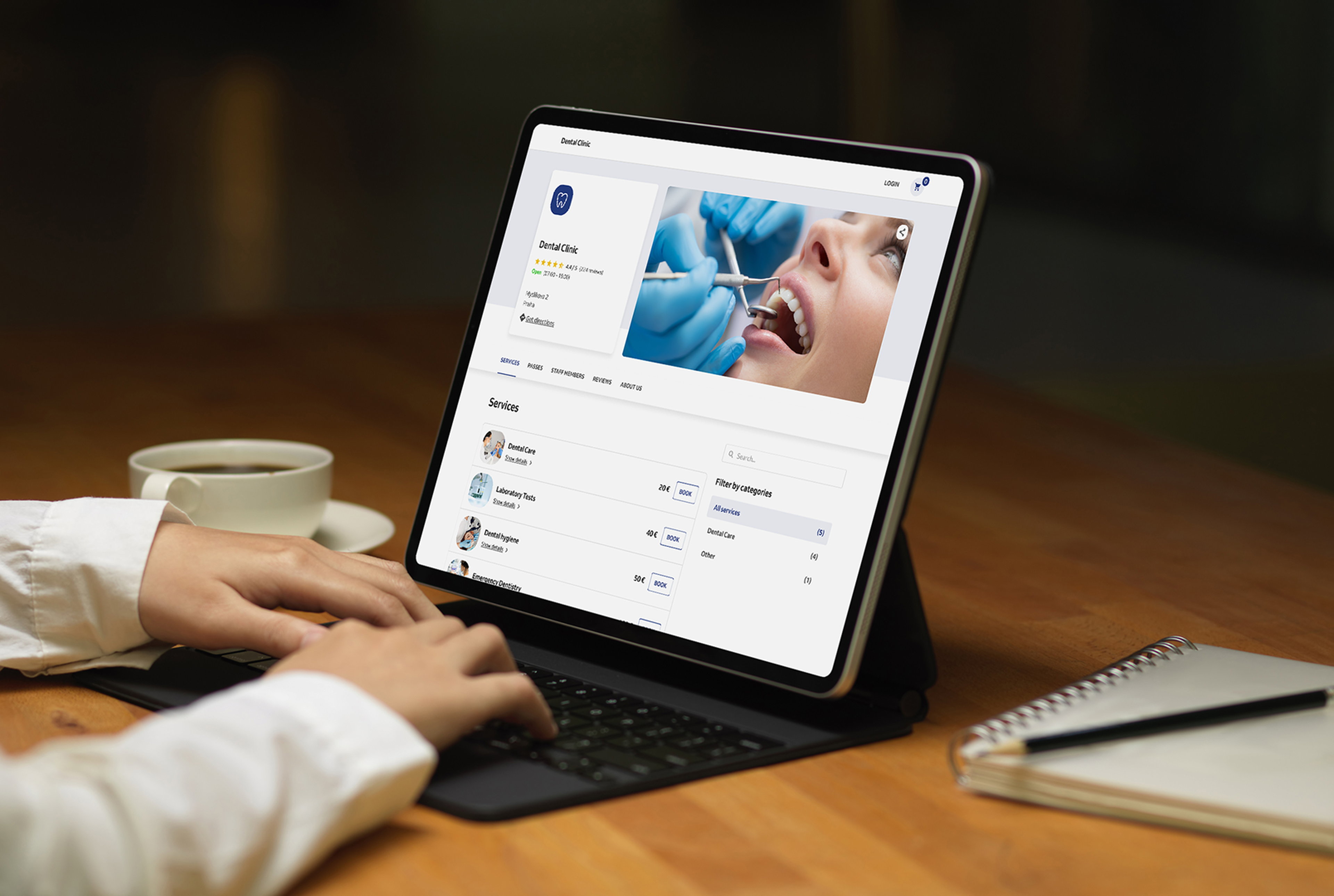 Online booking system for dentists