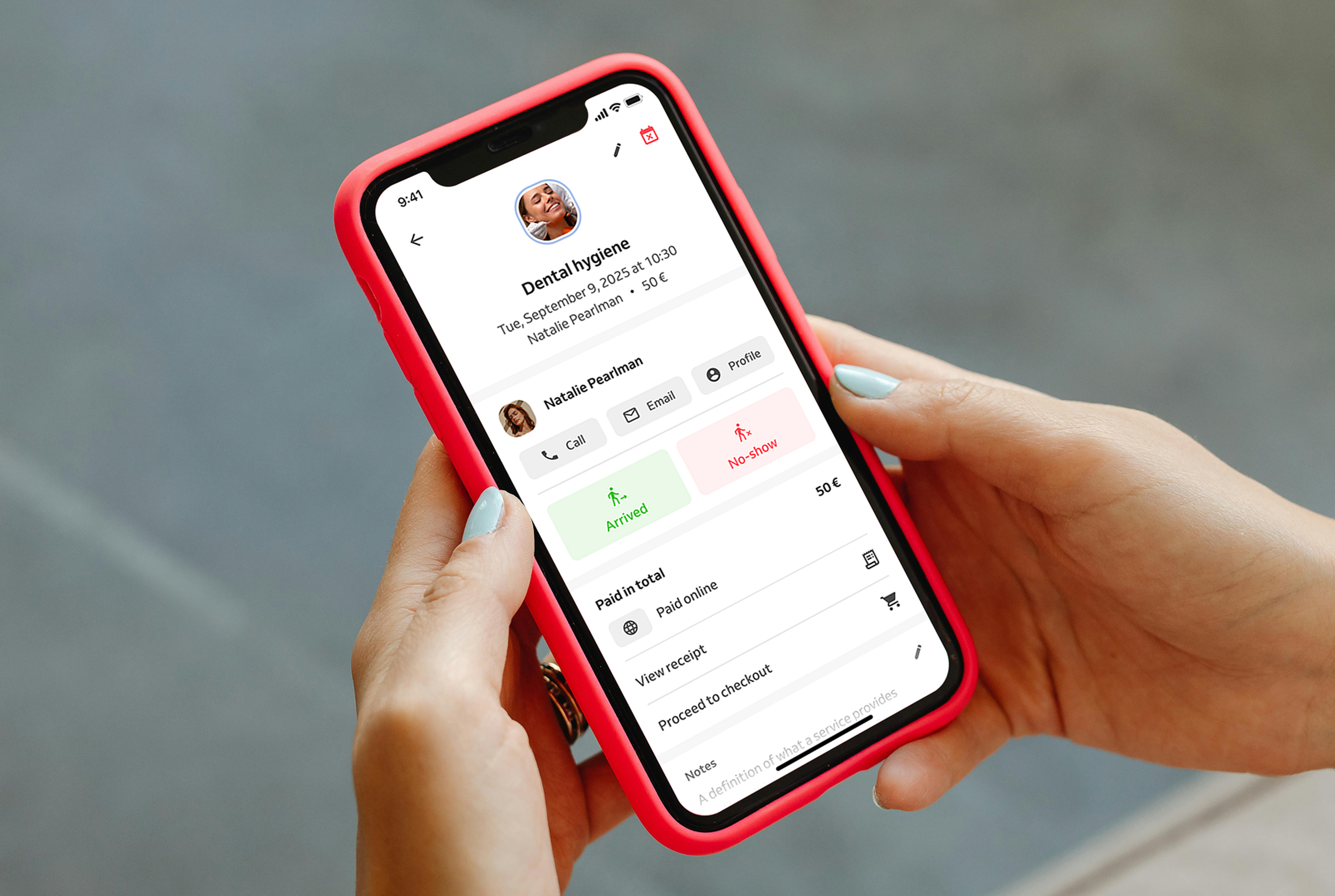 Mobile scheduling app for dental hygiene