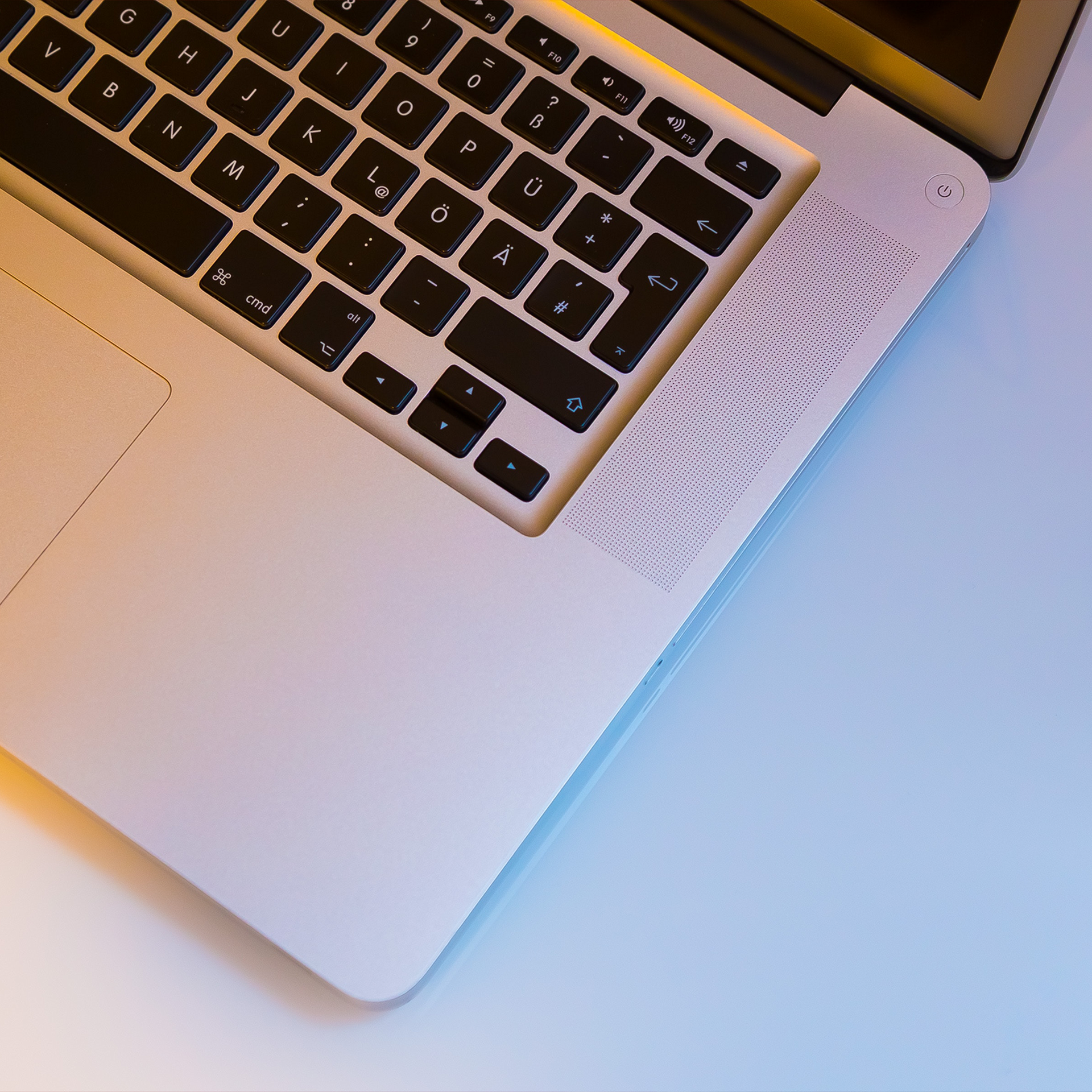 Detail of keyboard from laptop