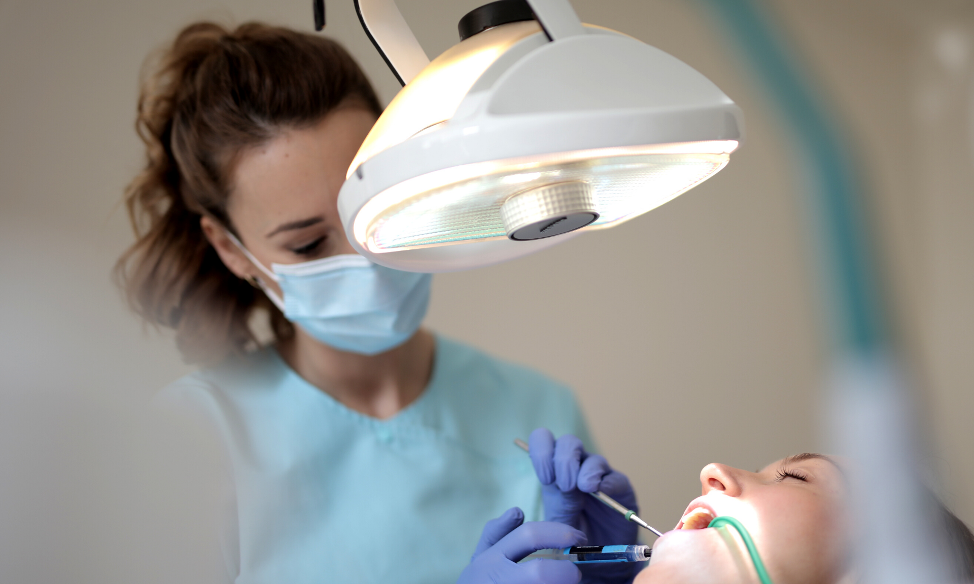 Dentist and the patient