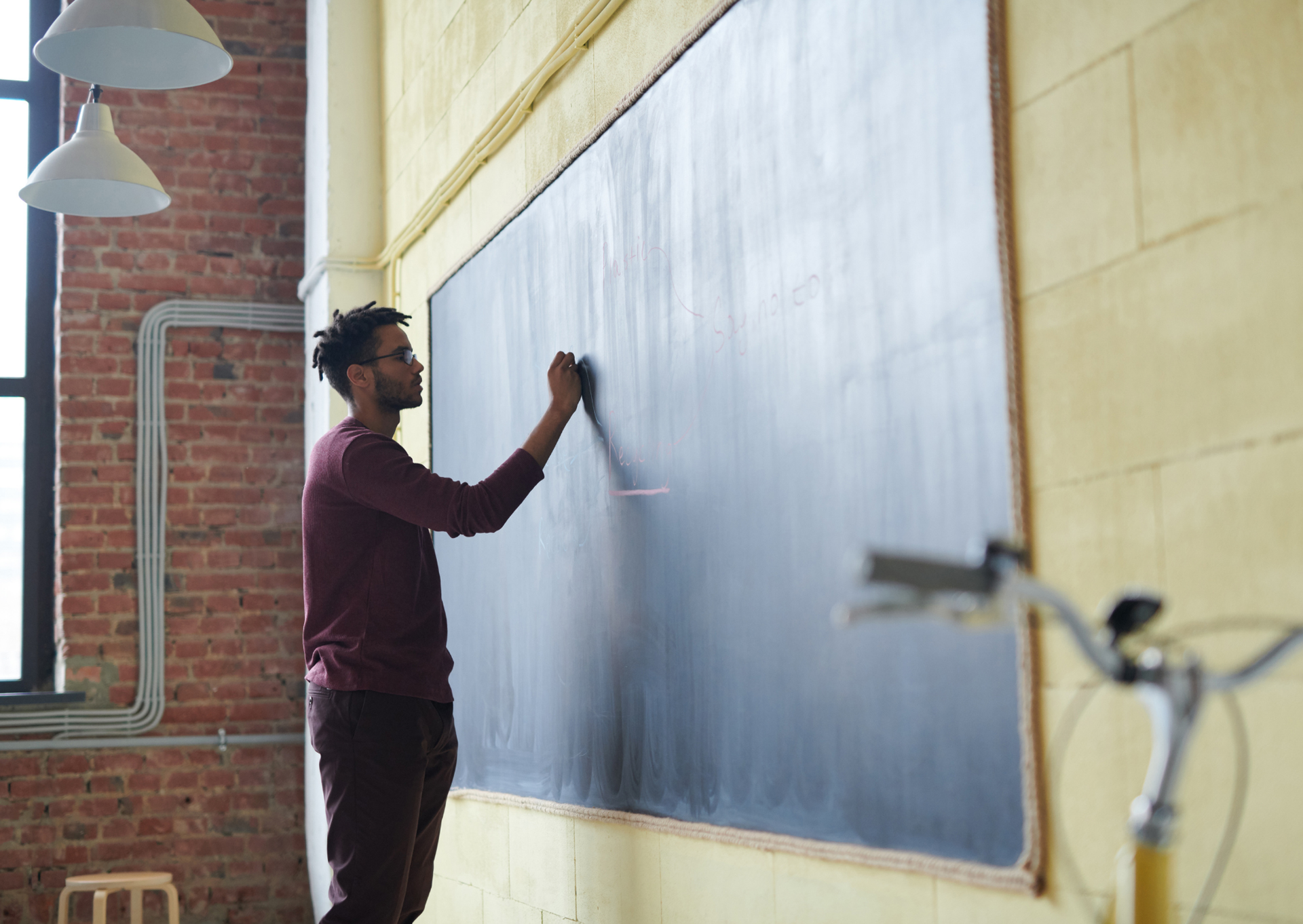 Teacher in the school