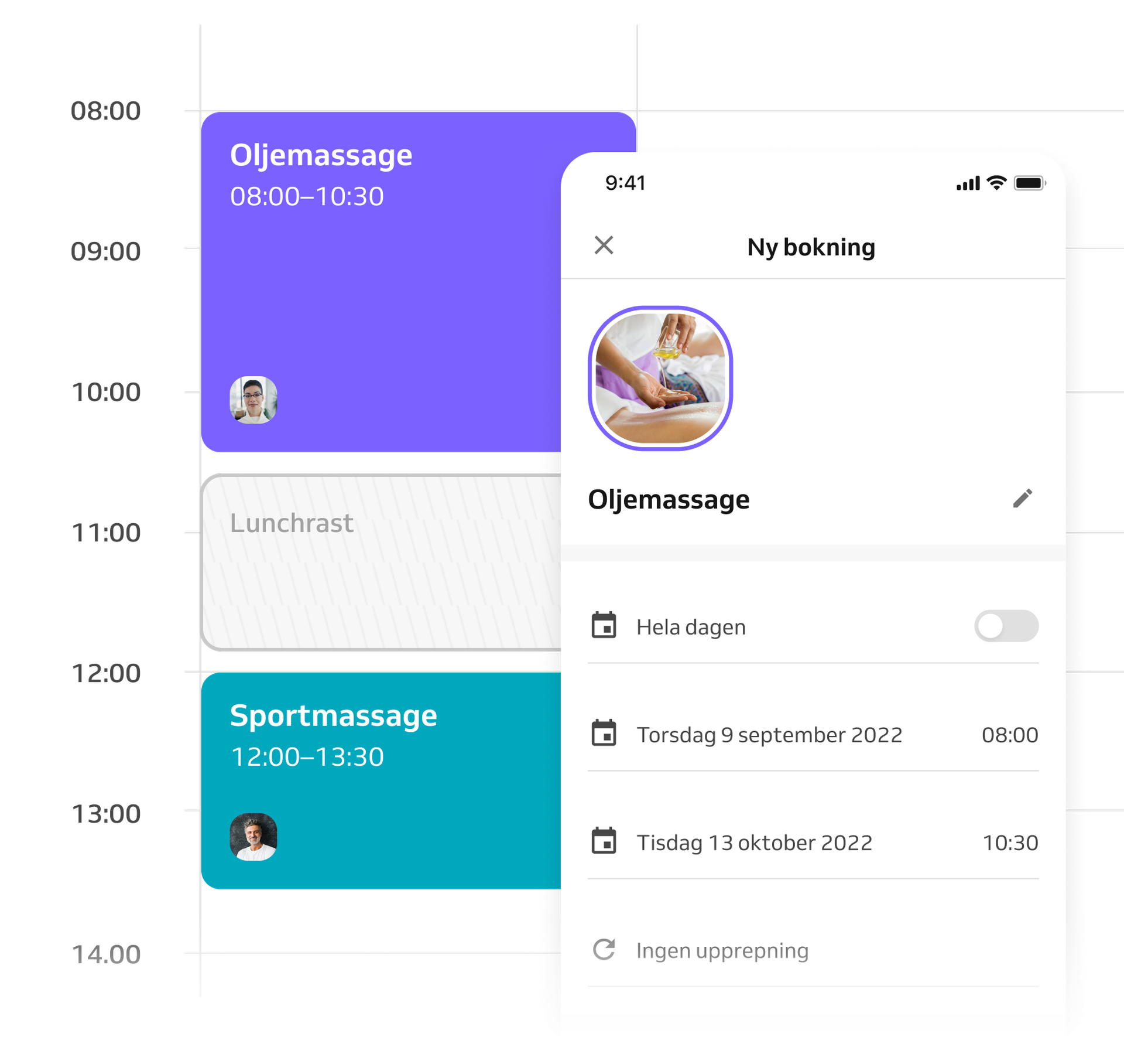 Tidsbokning i kalender