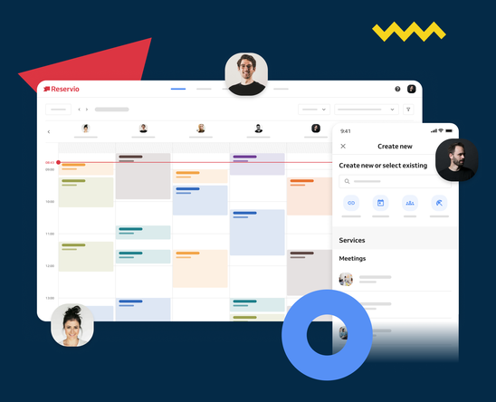 Reservio scheduling calendar and mobile app