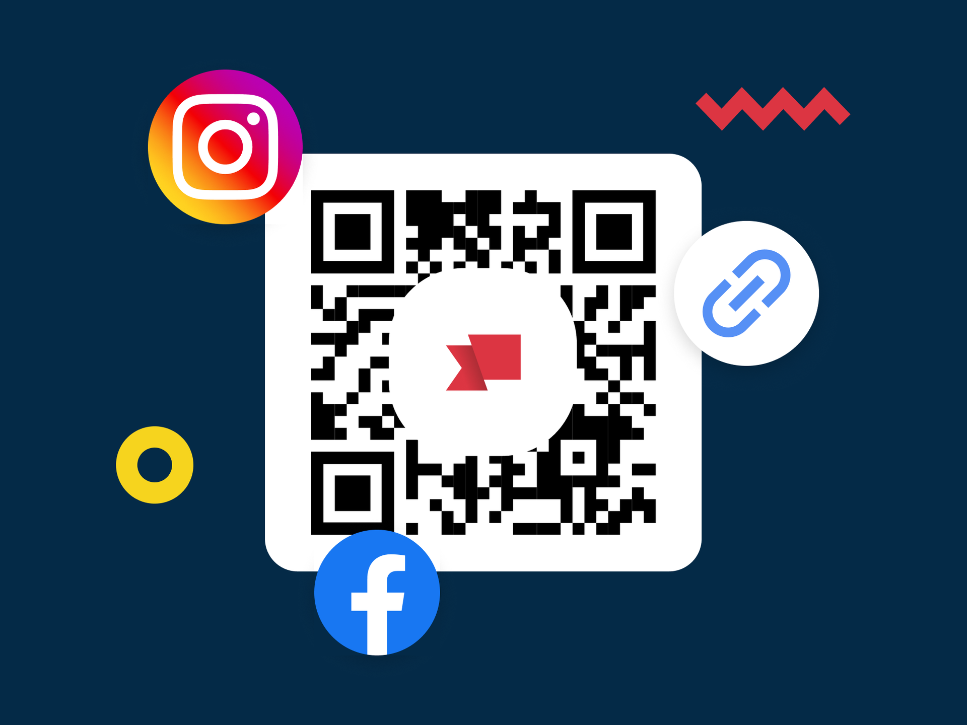 QR code with social media logos