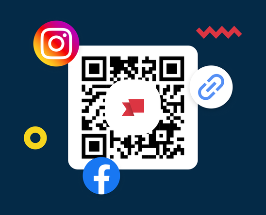QR code with social media logos