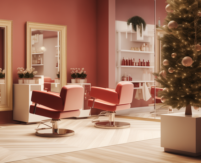 Christmas ambiance in salon