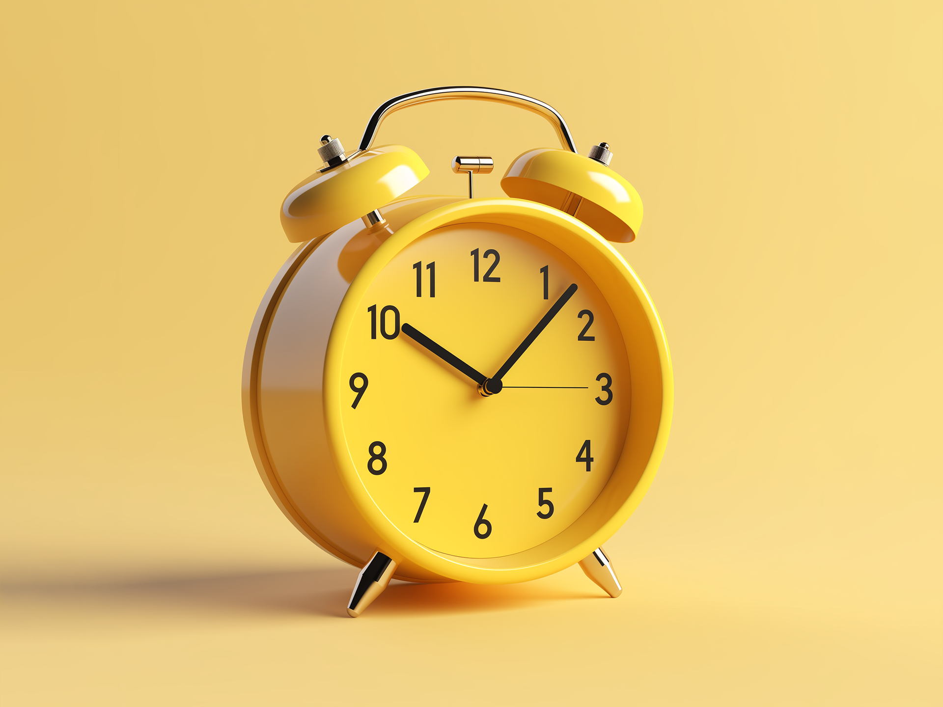 Yellow alarm clock