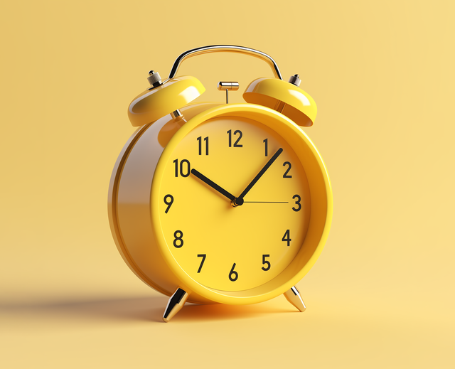 Yellow alarm clock