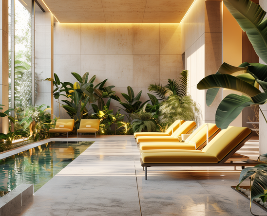 Modern interior of a spa