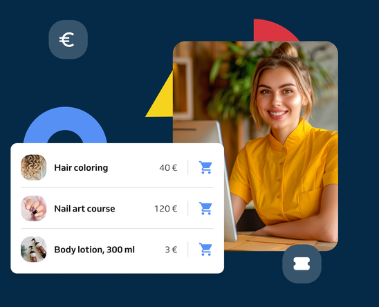 Sælg ydelser og produkter på samme tid