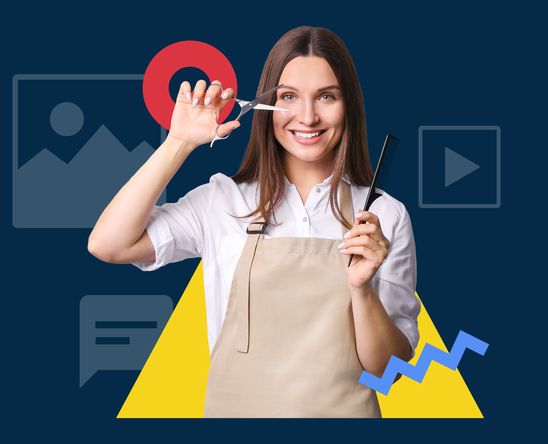 Graphics with a hairdresser