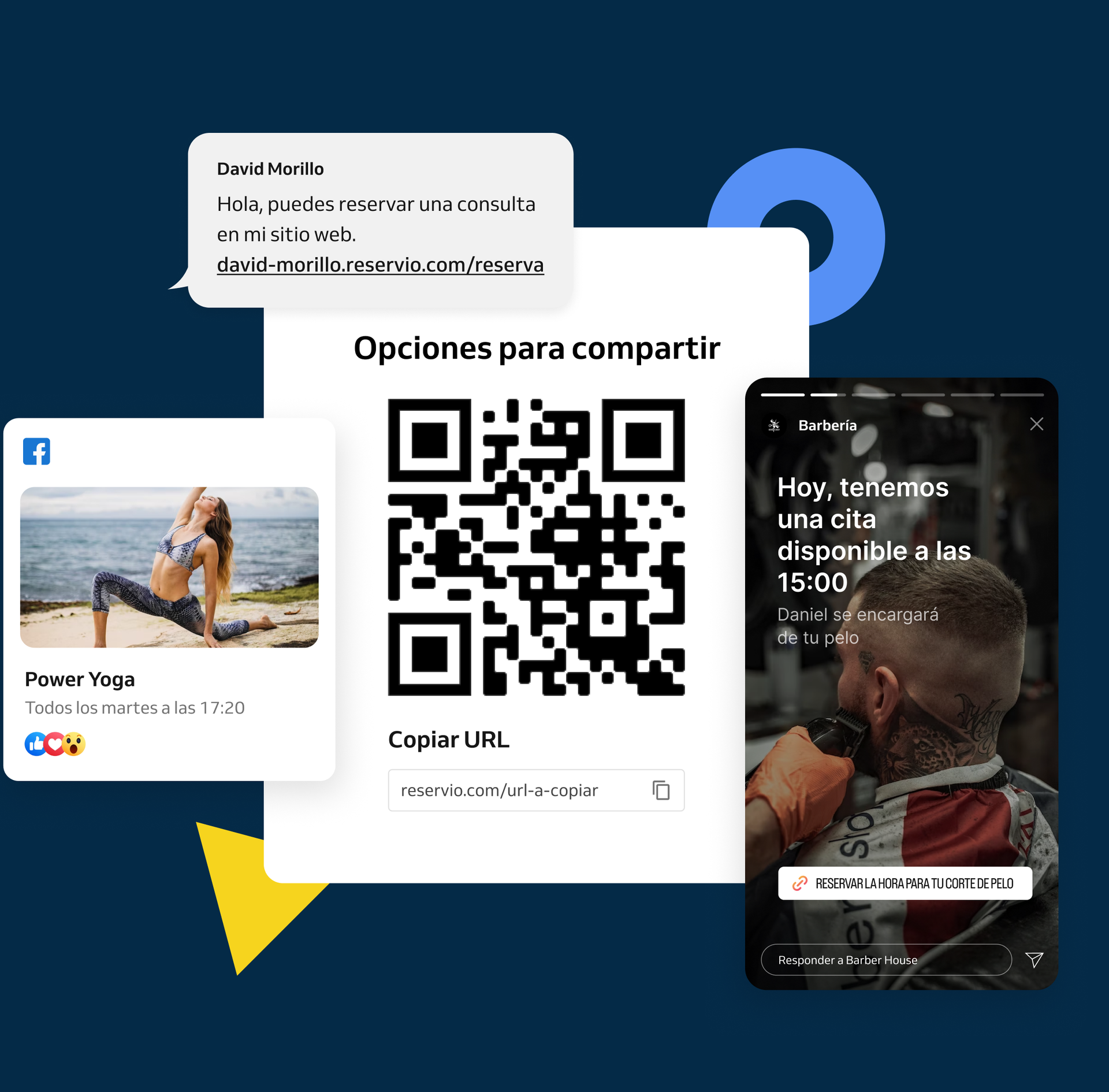 booking qr code graphic in ES