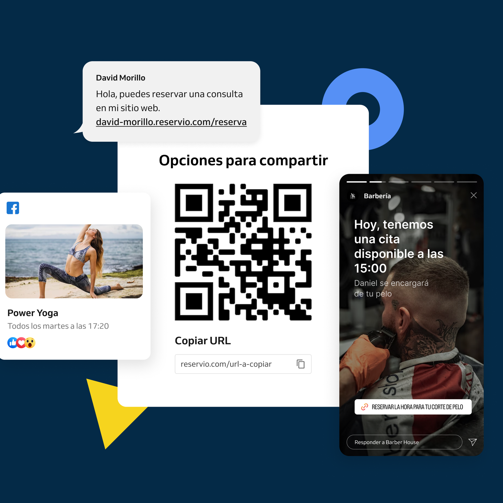 booking qr code graphic in ES