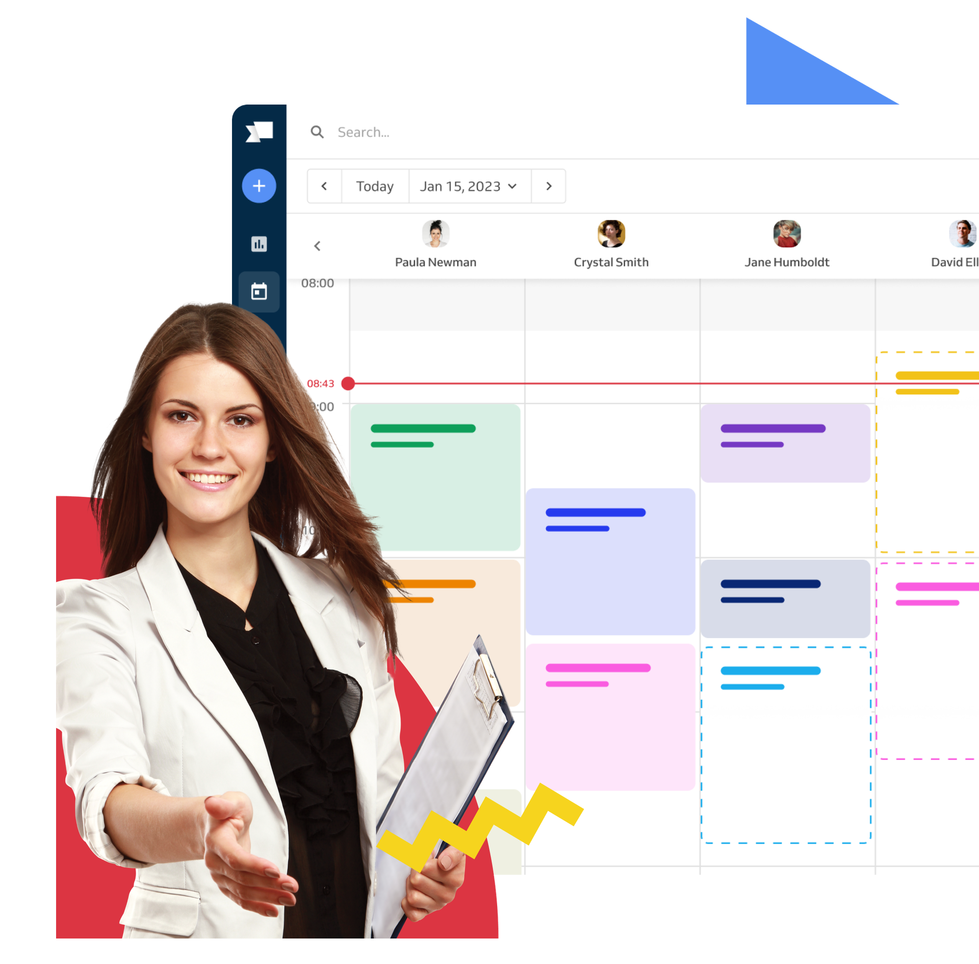 HR representative; booking calendar