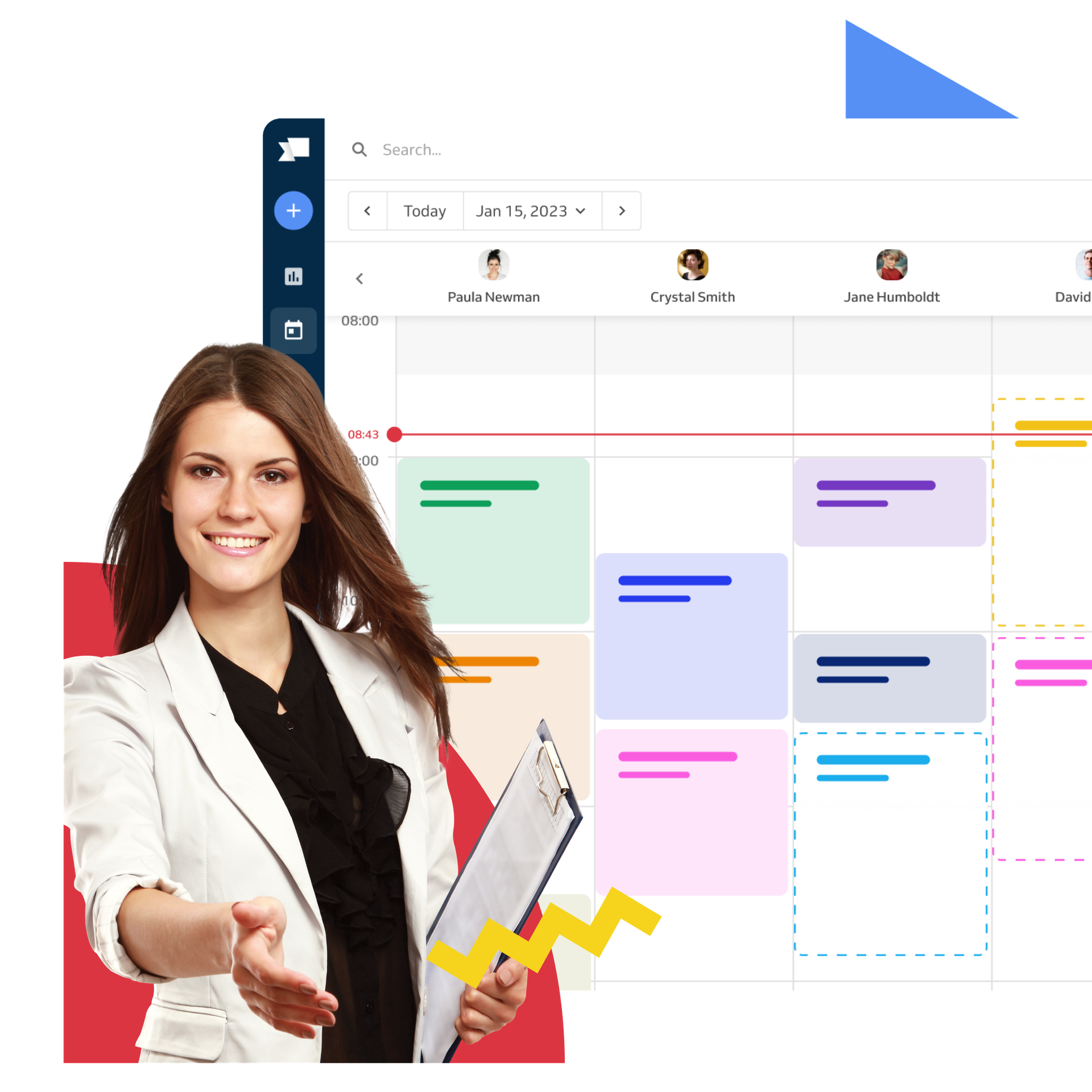 HR representative; booking calendar