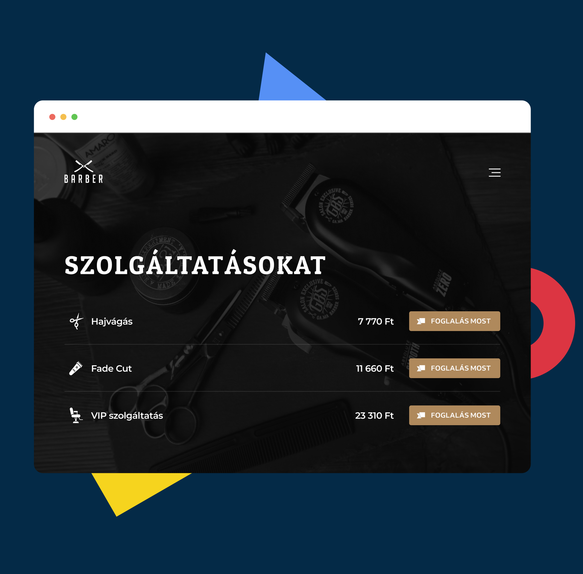 embedded booking for services