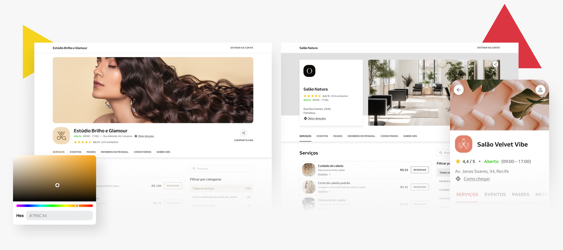 modelo de site de agendamento gratuito para salões de cabeleireiro