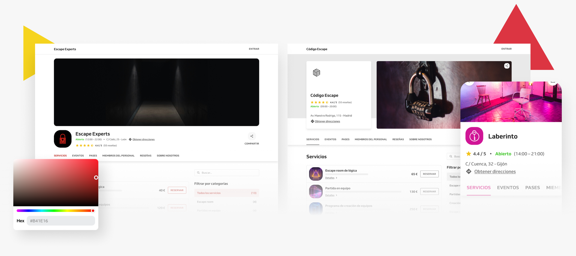 modelo de site de reservas