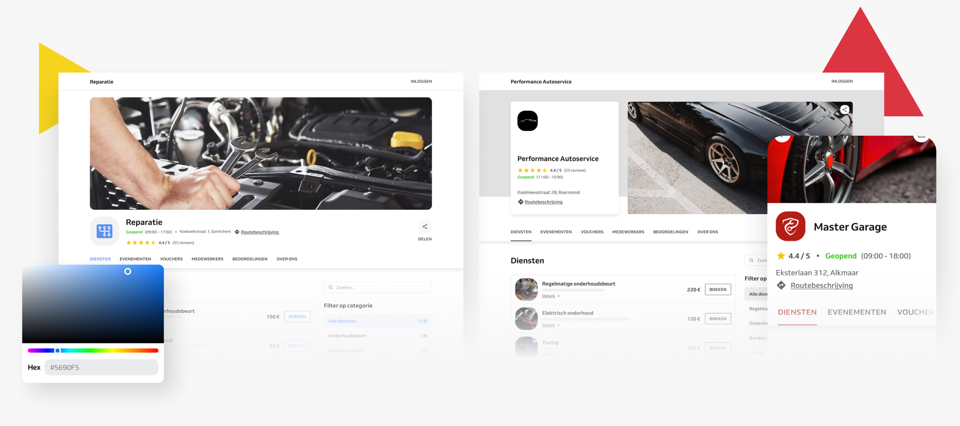 sjabloon voor boekingswebsite