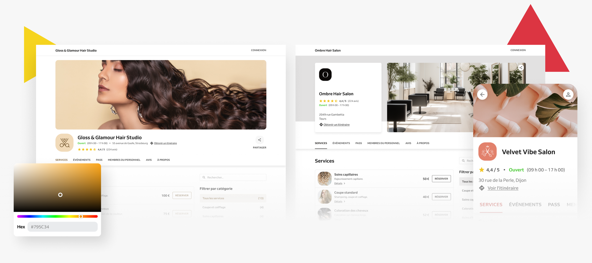 modèle de site web gratuit de réservation pour salons de coiffure