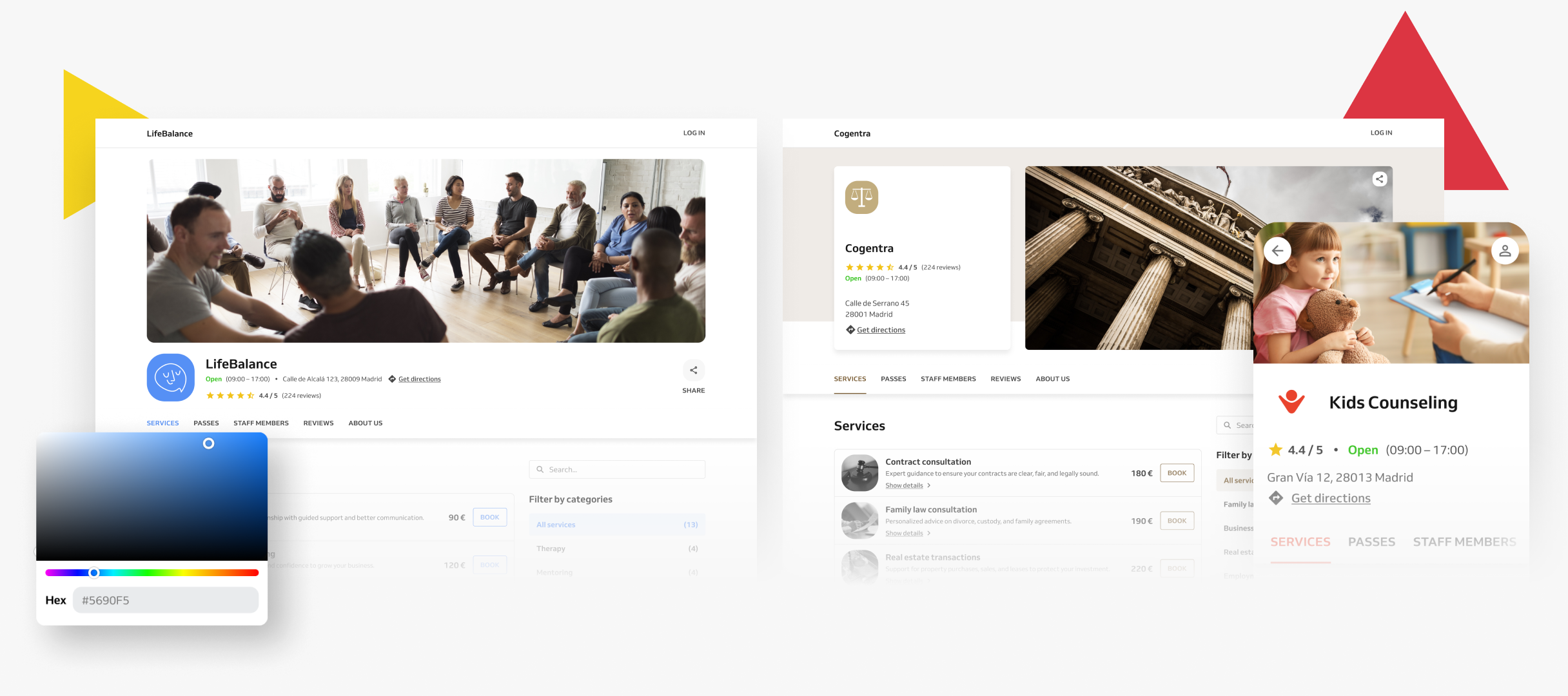 professional service booking website