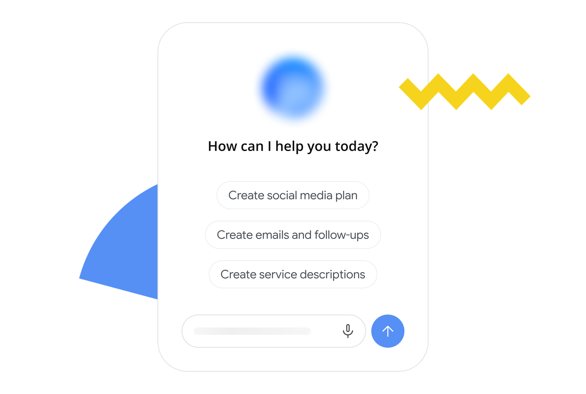 AI asking how can he help you