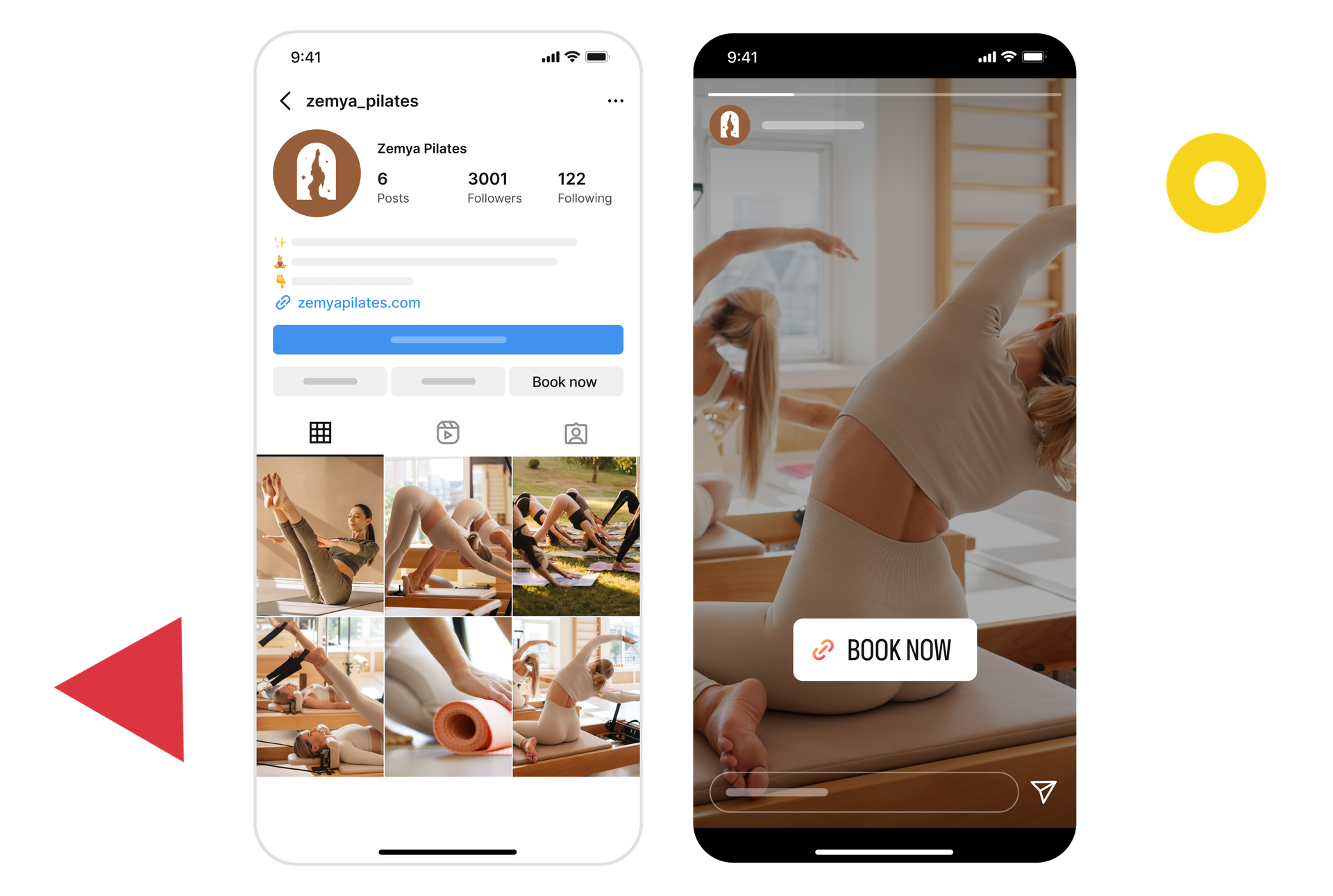 Booking link in stories