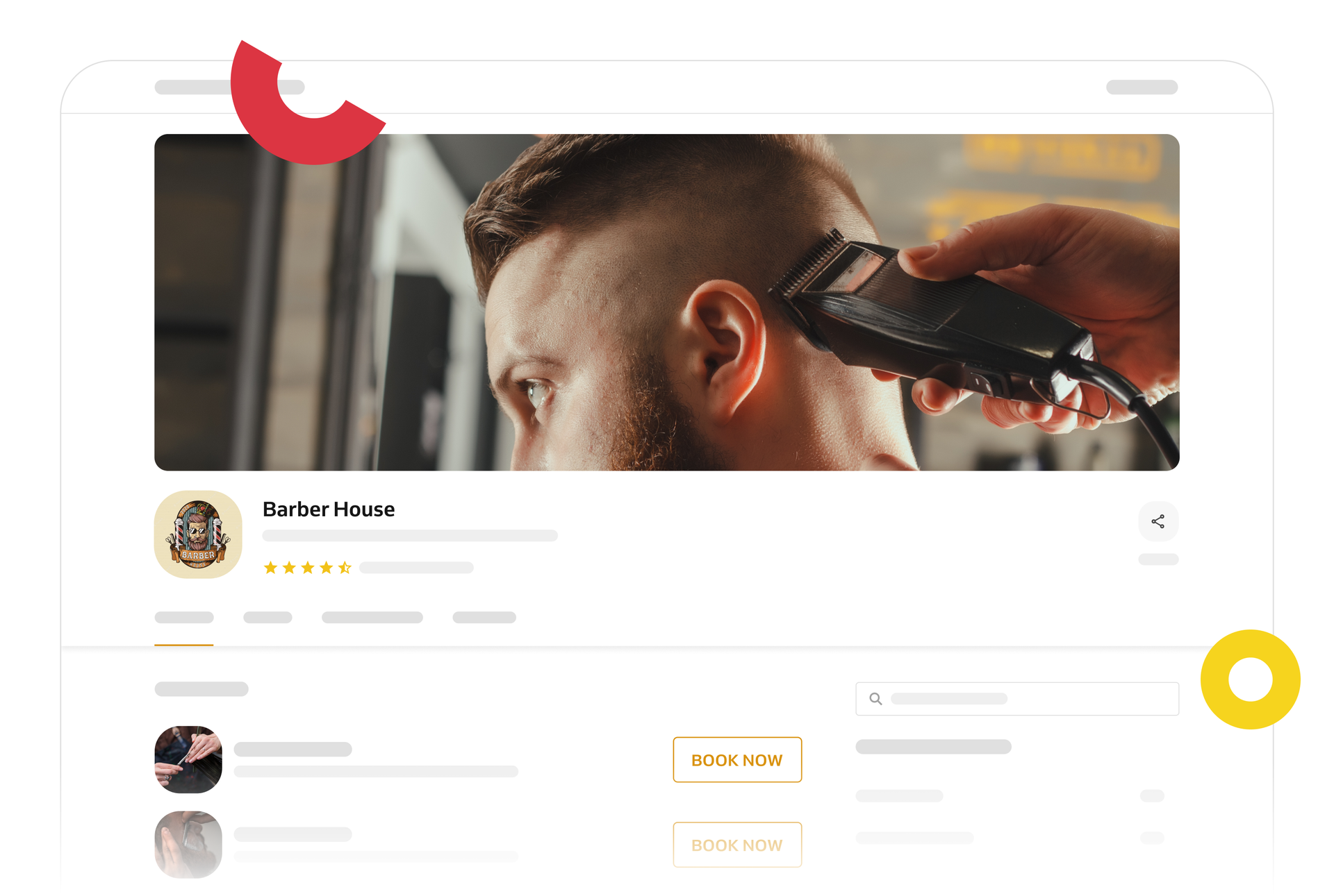 Booking website for barbers