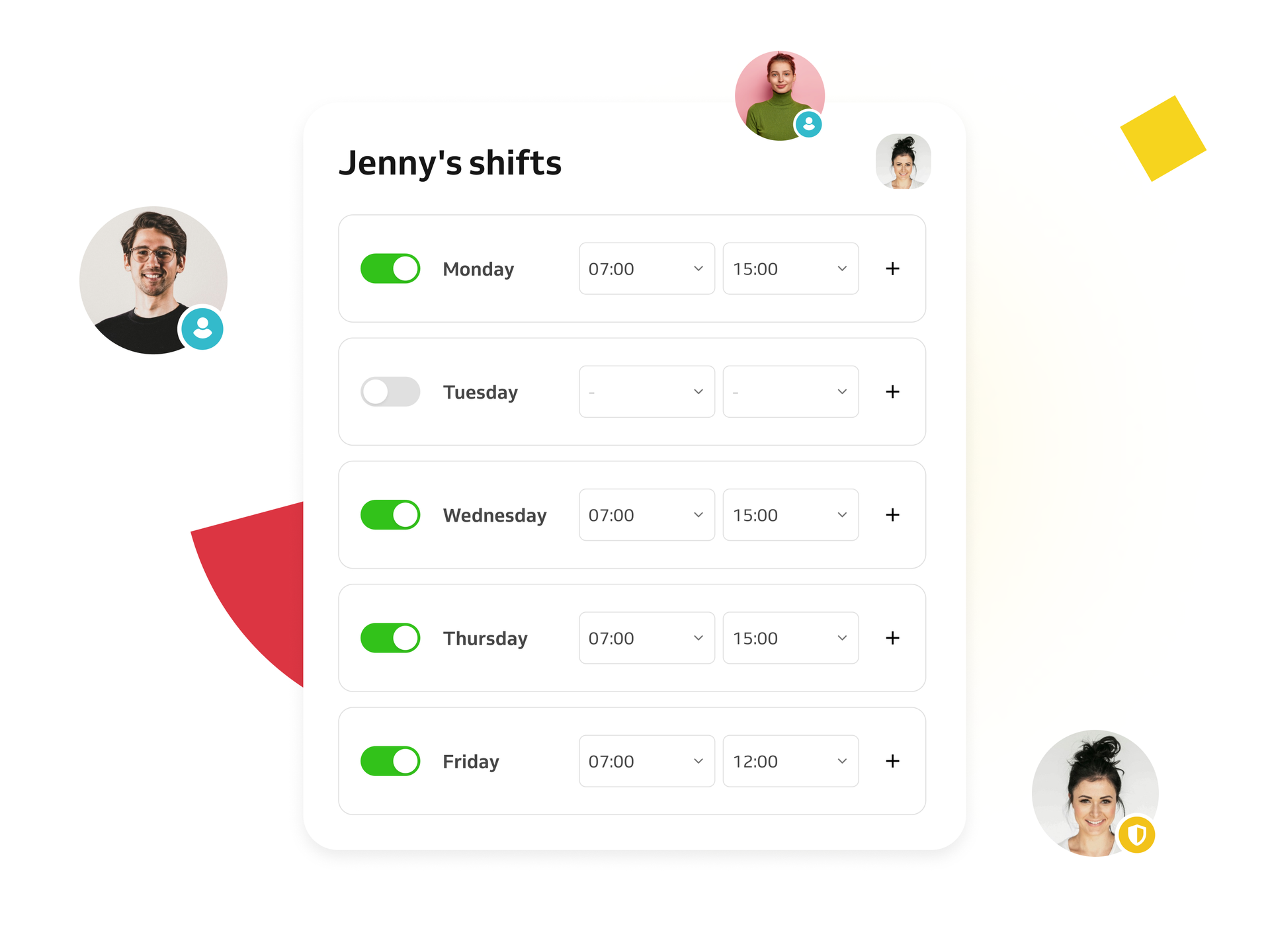 Manage staff shifts and availability online