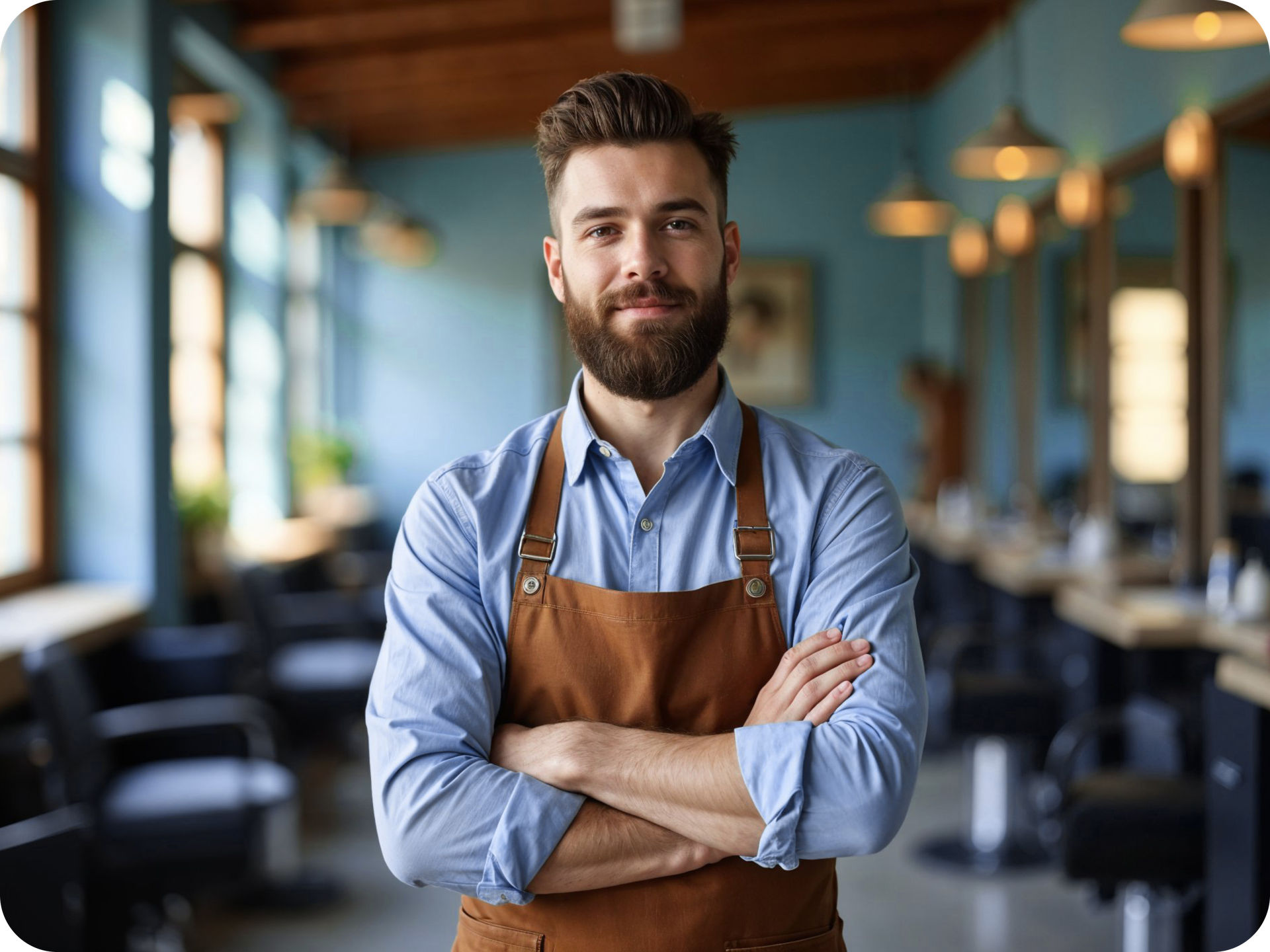 Proffsig barberare redo för dagens kunder