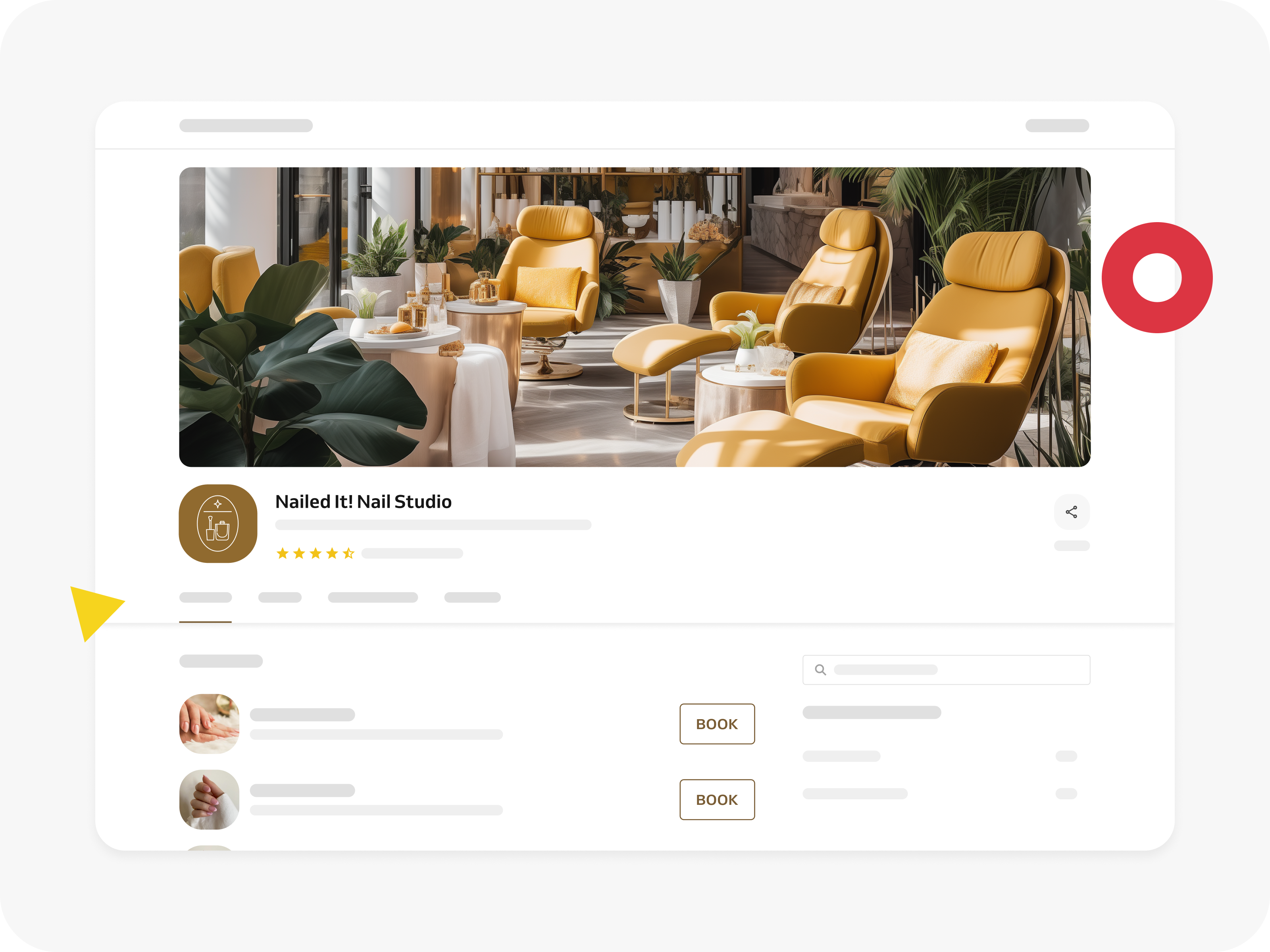 nail studio booking website