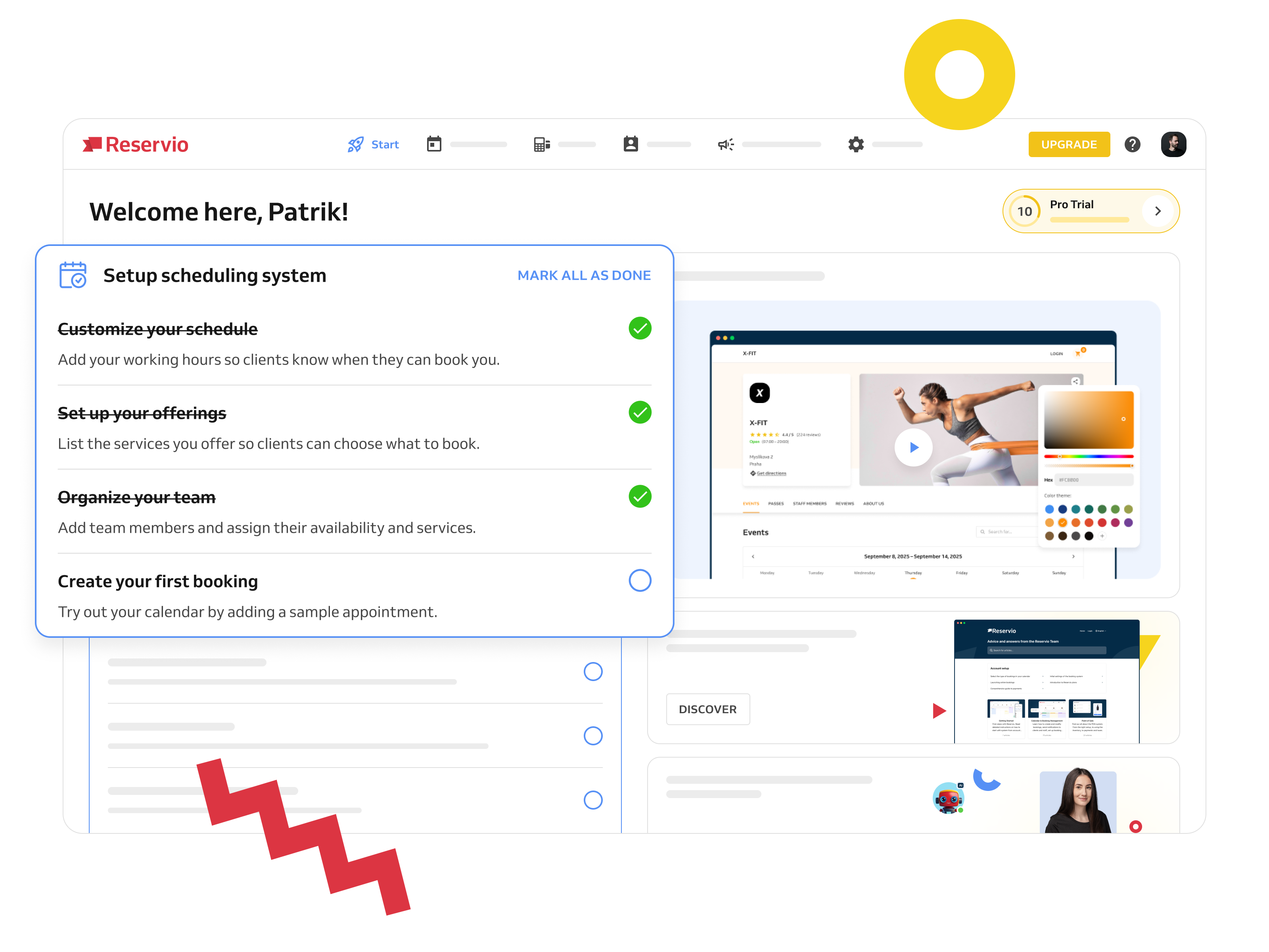reservio onboarding checklist