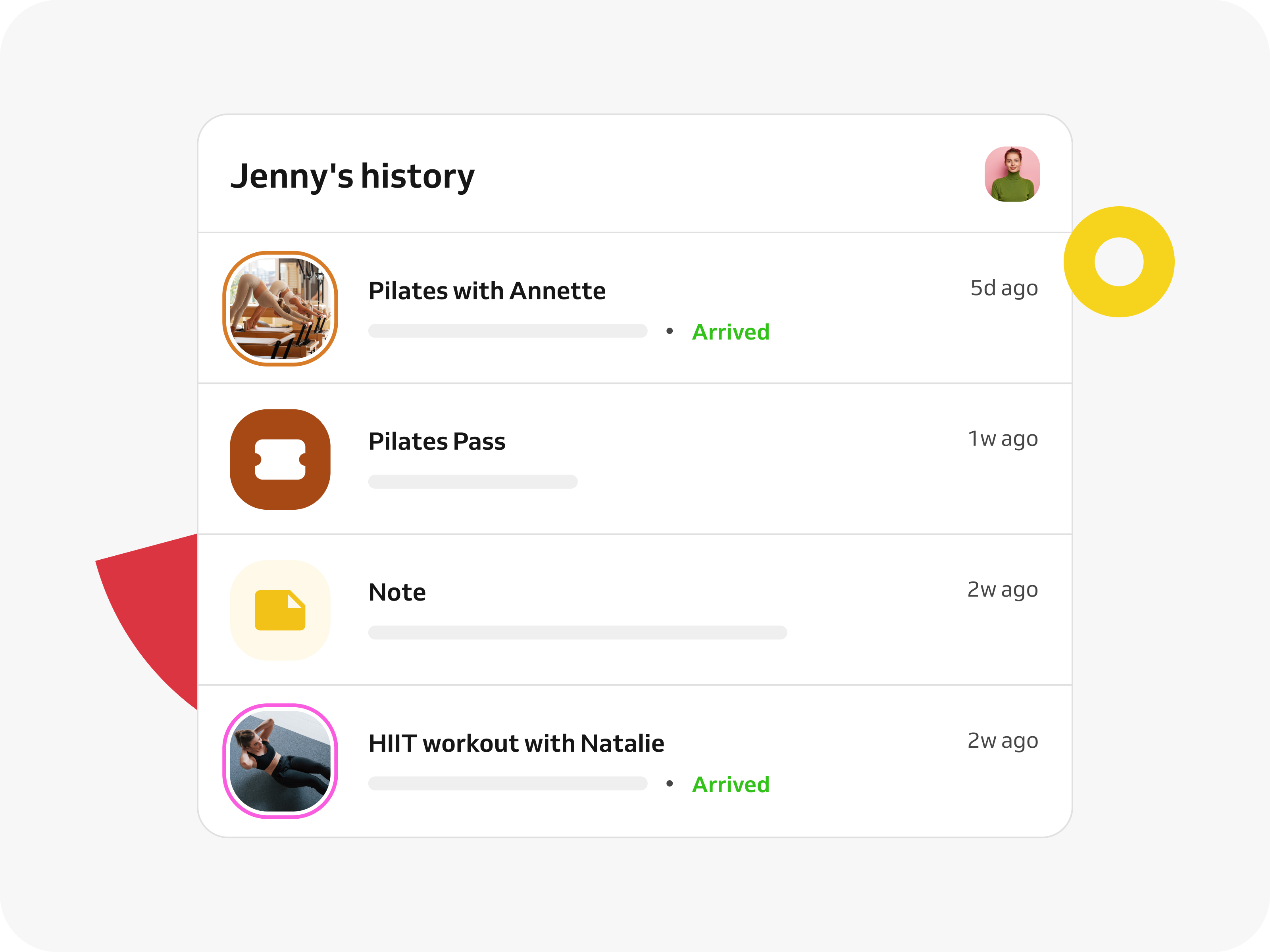 clients history