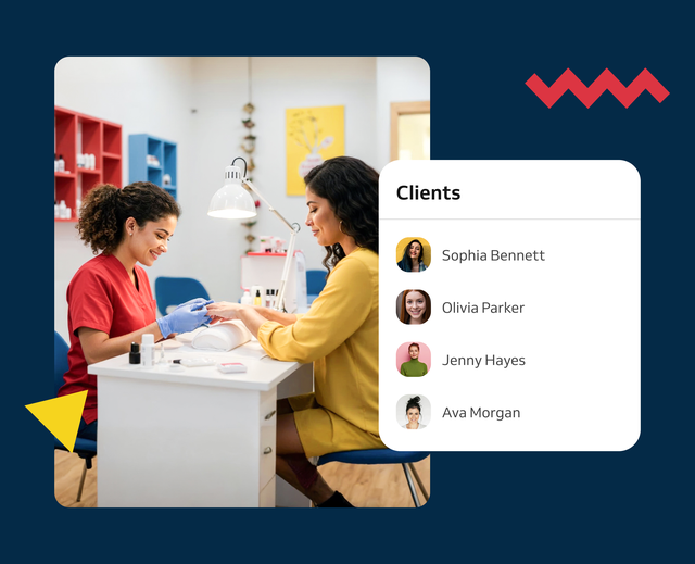 Beauty salon appointment with client management overview