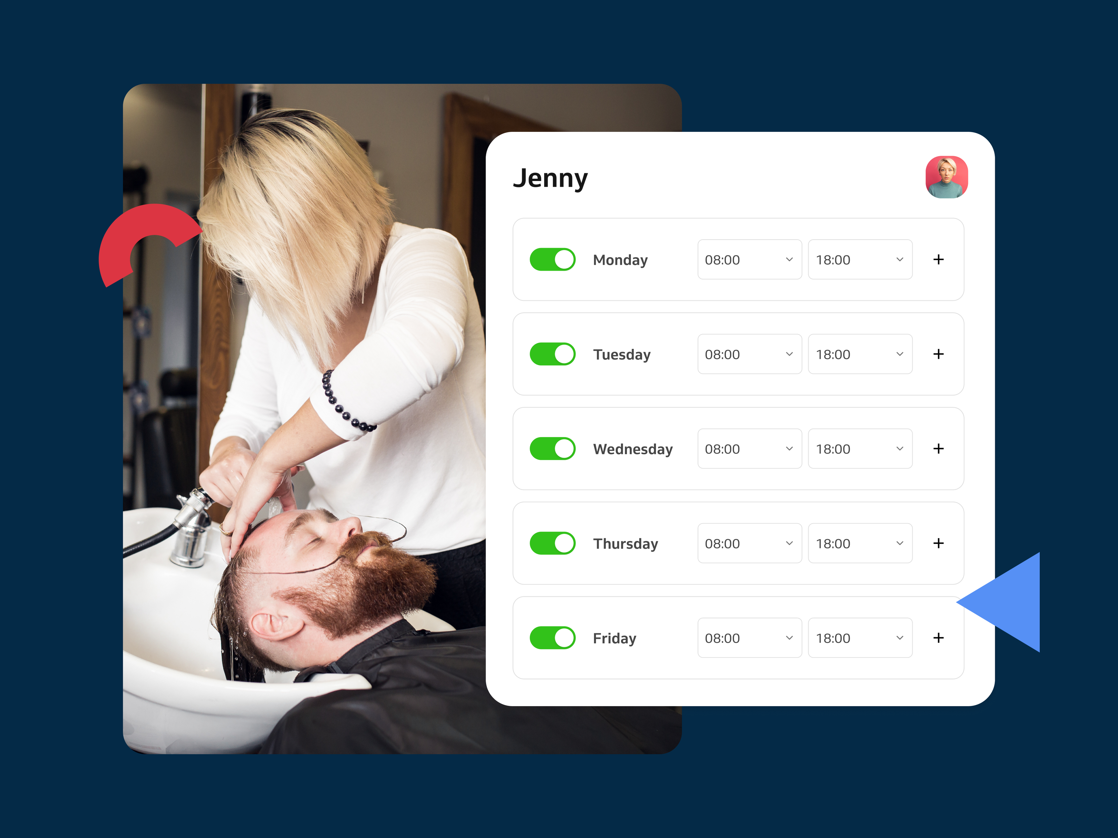busy hairdresser's schedule