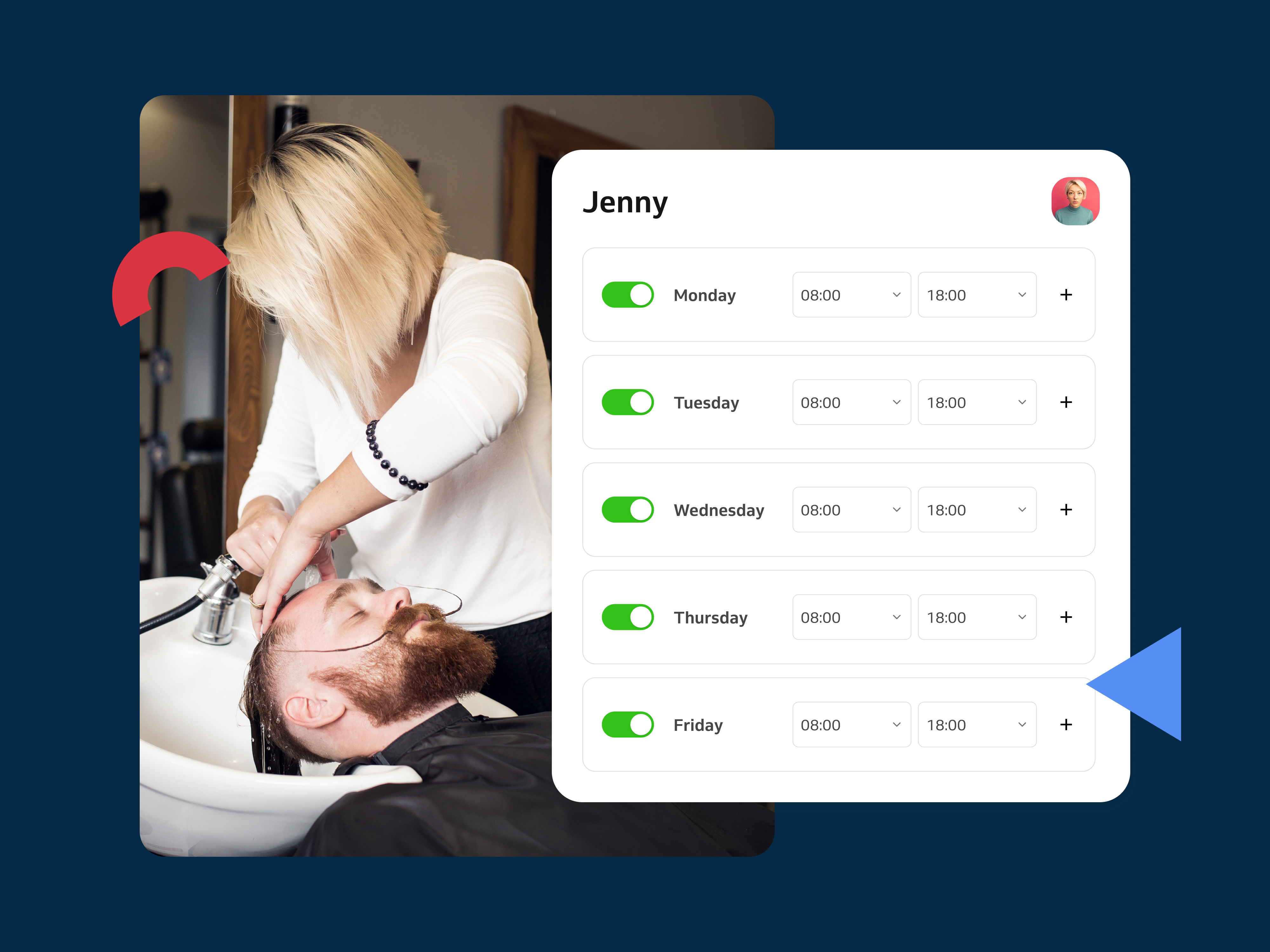 busy hairdresser's schedule