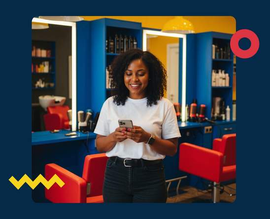 Brazilian haidresser in her studio