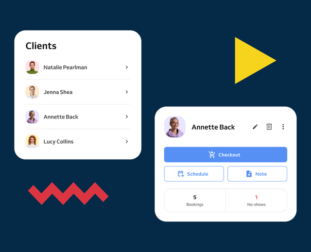 Lista e detalhes de clientes