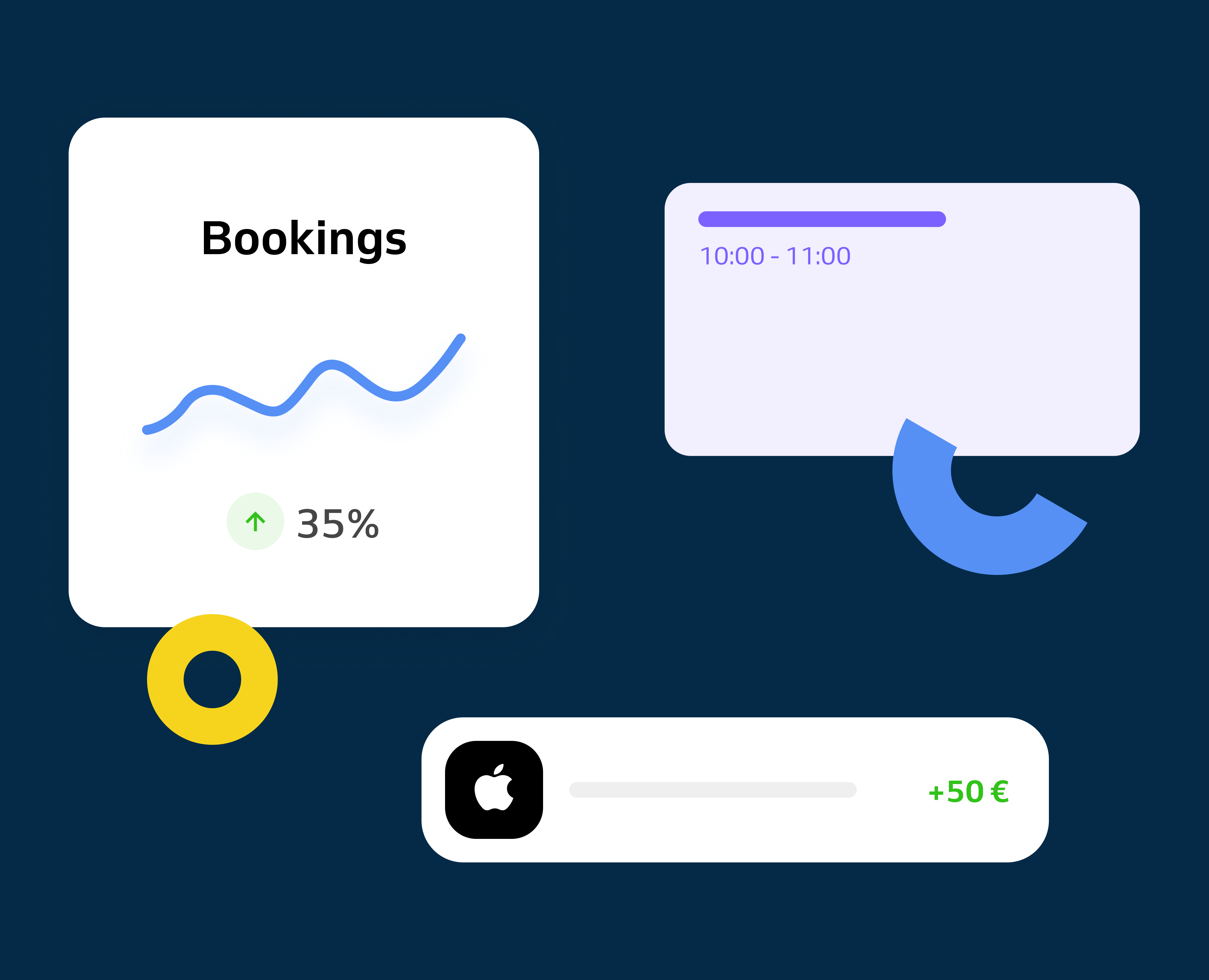 Booking growth and payment notification illustration