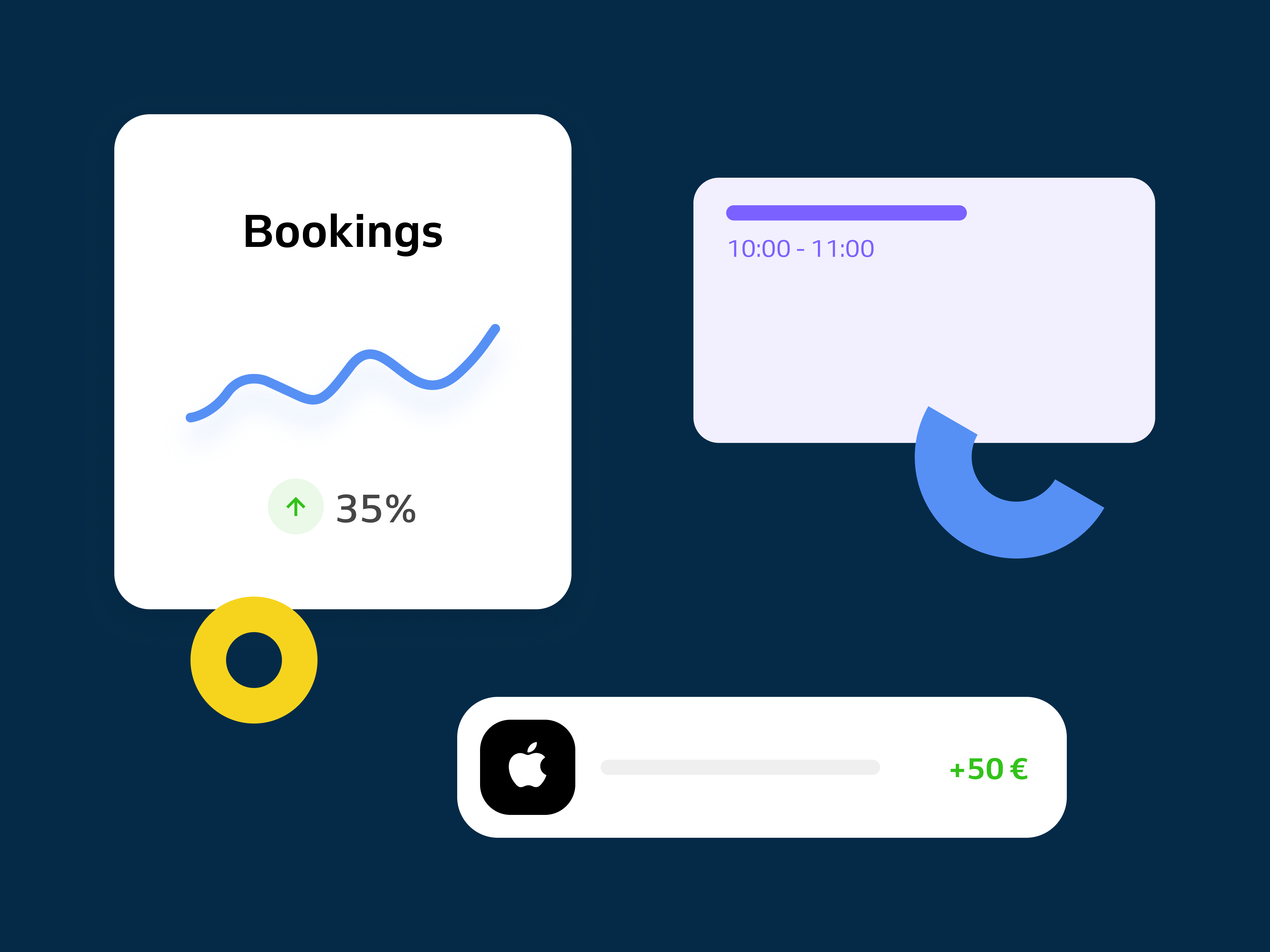 Booking growth and payment notification illustration