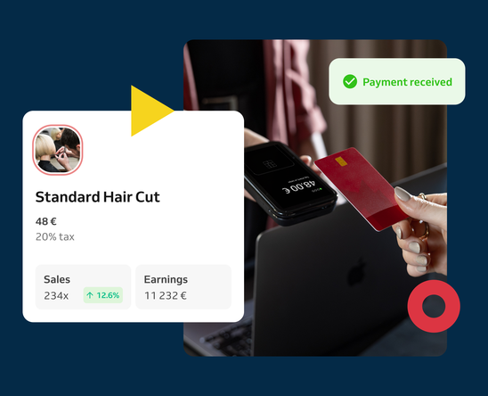 Salon checkout with contactless payment