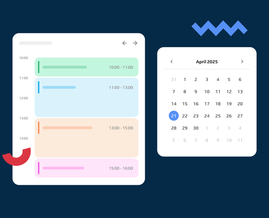 booking schedule graphics