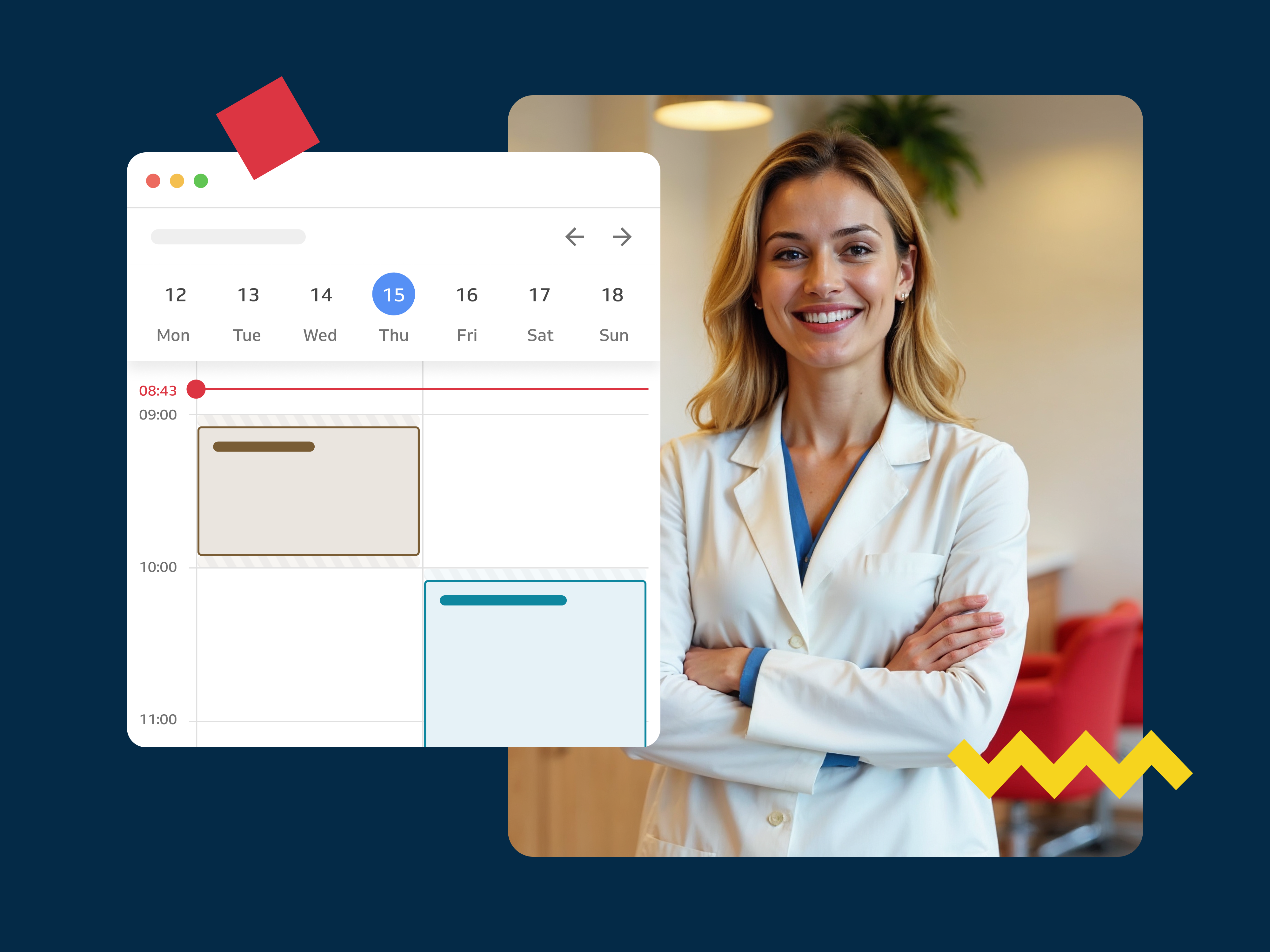 Online booking calendar for dental clinic