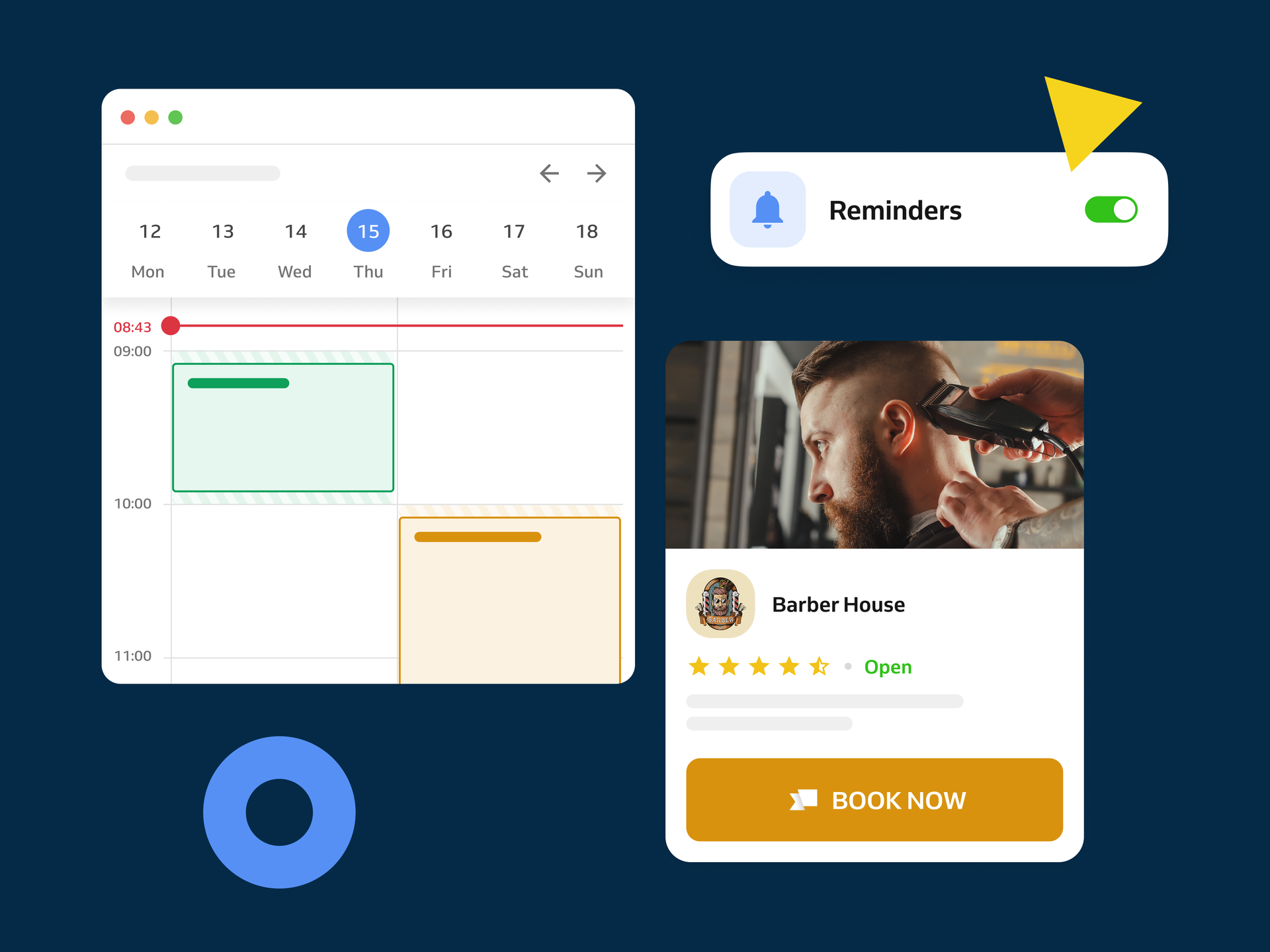 Online booking with reminders and booking website