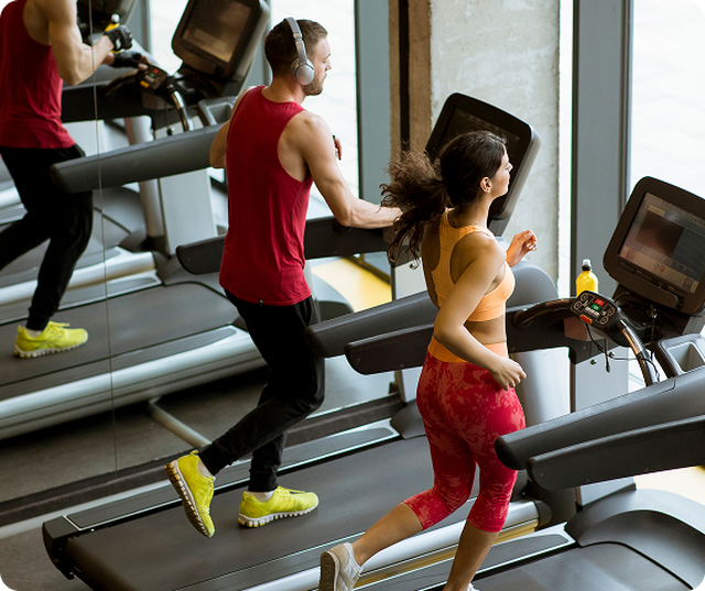 people in sports center