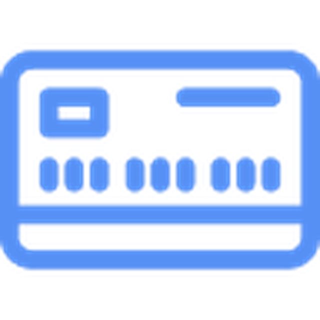 Blue icon of card or web page