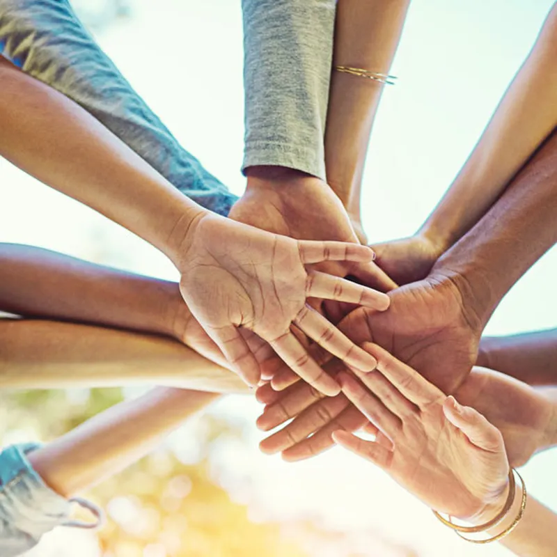 People's hands