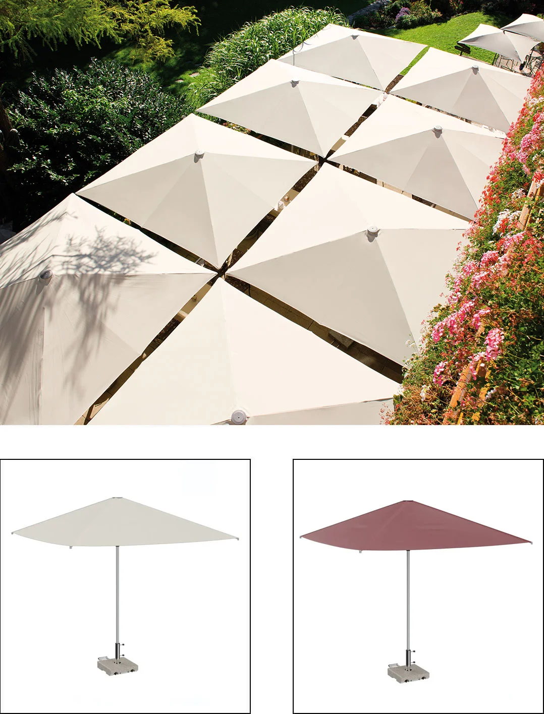 Sonnenschirme für Gastronomie individuell gestalten GO IN