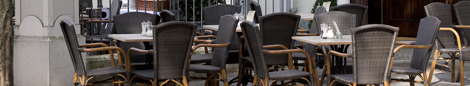 Outdoor Wickerwork chairs for your restaurant or hotel