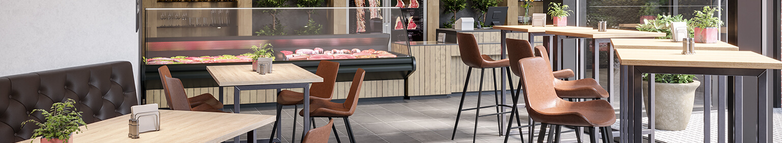 Indoor High tables for your restaurant or hotel